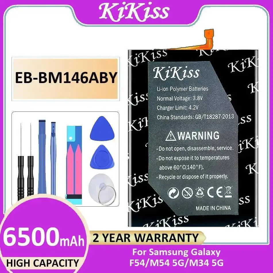 

For Samsung Galaxy F54 M54 5G M34 Mobile Phone Battery EB-BM146ABY 6500Mah Reliable Power
