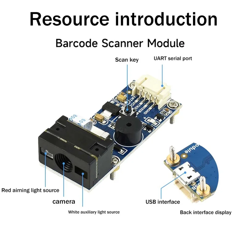 ADEGBO-Improved Waveshare Barcode Scanner Module 2D Codes Scanner Module