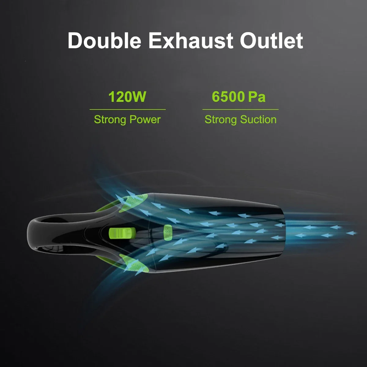 Mini handheld wireless vacuum cleaner for household/car 120W USB cordless 6500Pa high power wet and dry portable cleaning tool