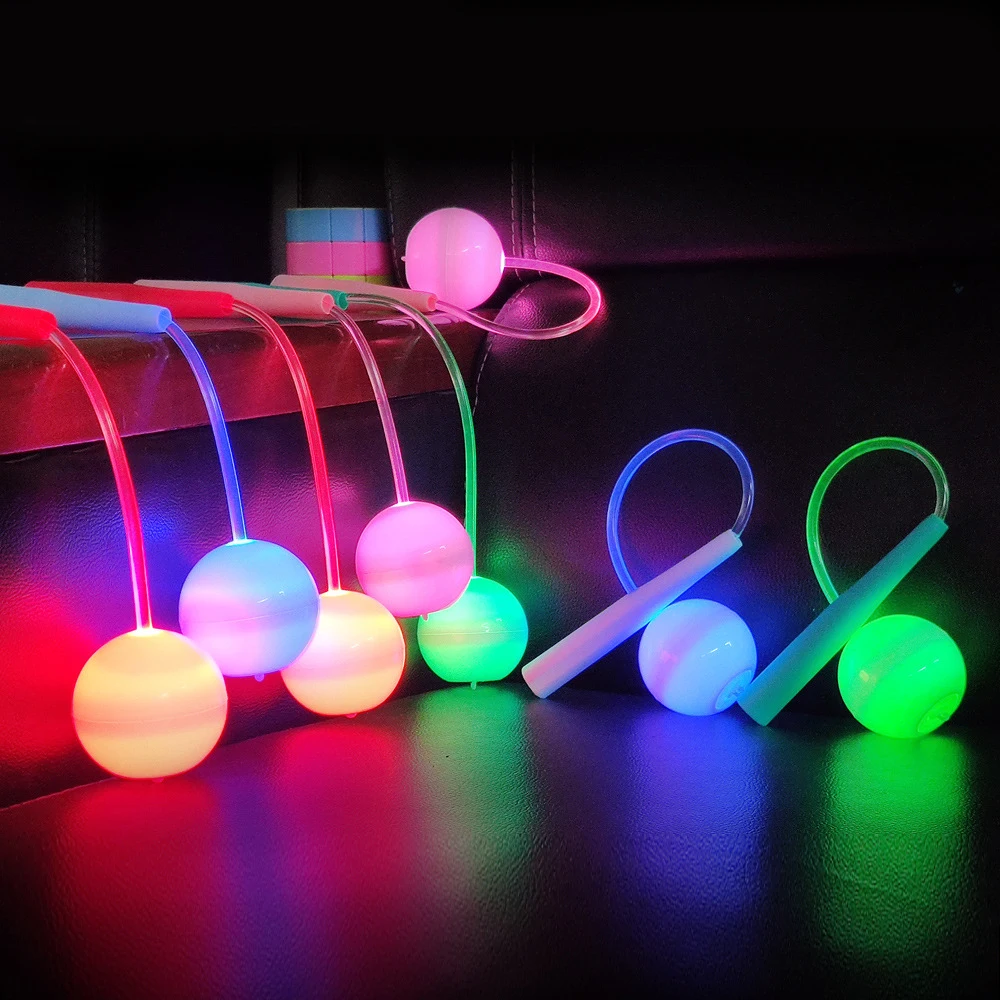 Children Outdoor Indoor Sports Rope Skipping Toys Creative Colourful Lights Light-up Rope-less Jumping Ball Flashing Sports Toys