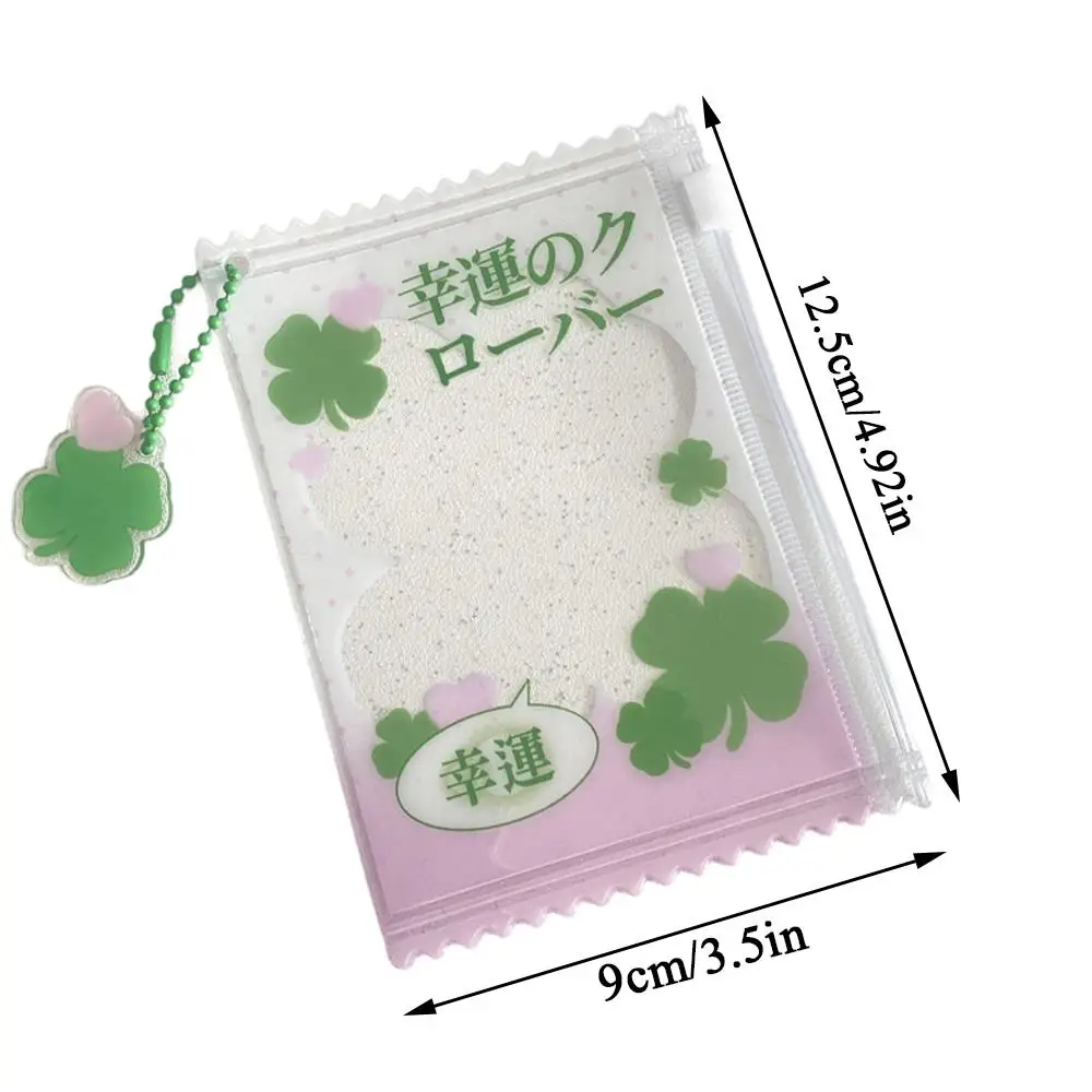 1pcs Transparent Card Holder Cute INS Shiny Candy Bag Card Sleeves Cute Cartoon Anime Badge Card Storage Key Chain Accessories
