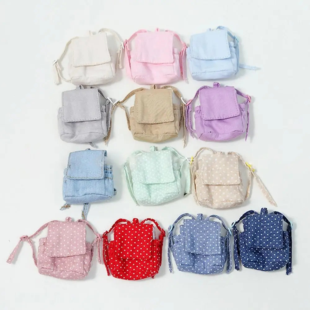 

For 1/6 1/8 1/12 BJD Dolls Fashion Bag for 1/11 OB11 Obitsu11 Dolls DIY Doll Toys Backpack for Handmand Doll Belt School Bag