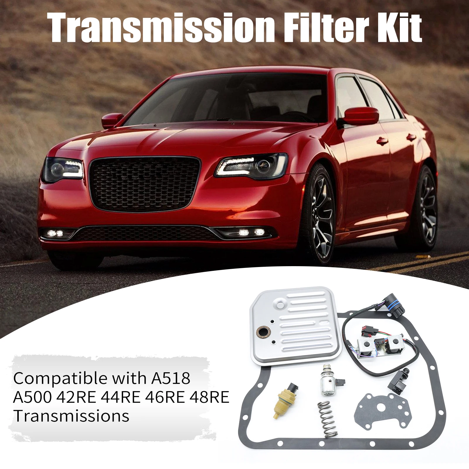 Transmission Filter Kit A518 A500 42RE 44RE 46RE 48RE Transmission Governor Pressure Solenoid Transducer for Jeep Dodge Chrysler