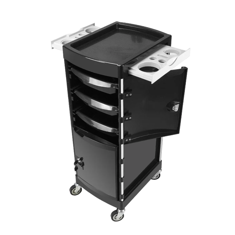 Salon Trolley Cart With ABS Drawers Rolling Wheels For Stylist Hairdresser Beauty Furniture Hair Salon Barber Shop