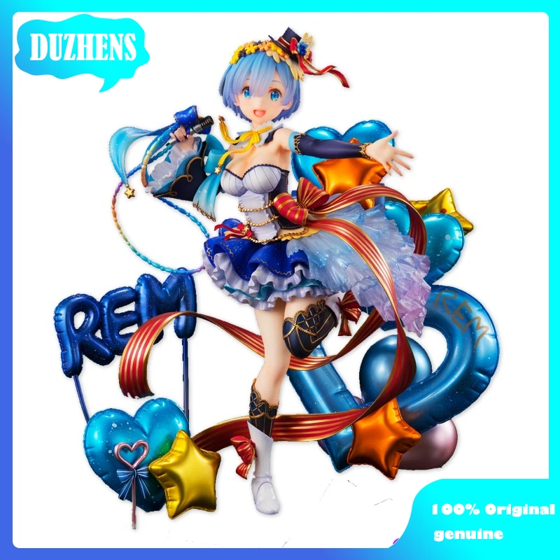 100% Original:Anime Re:Zero REM  idol singer style 21cm PVC Action Figure Anime Figure Model Toys Figure Collection Doll Gift