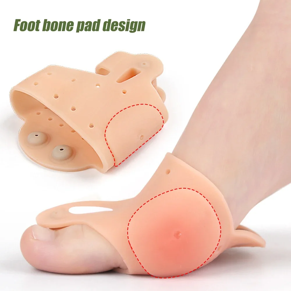 1 Pair Toe Separator, Toe Spacers Metatarsal Pads Soft Breathable Cushion, Toe Straightener for Bunion, Hammer Toes, Men & Women