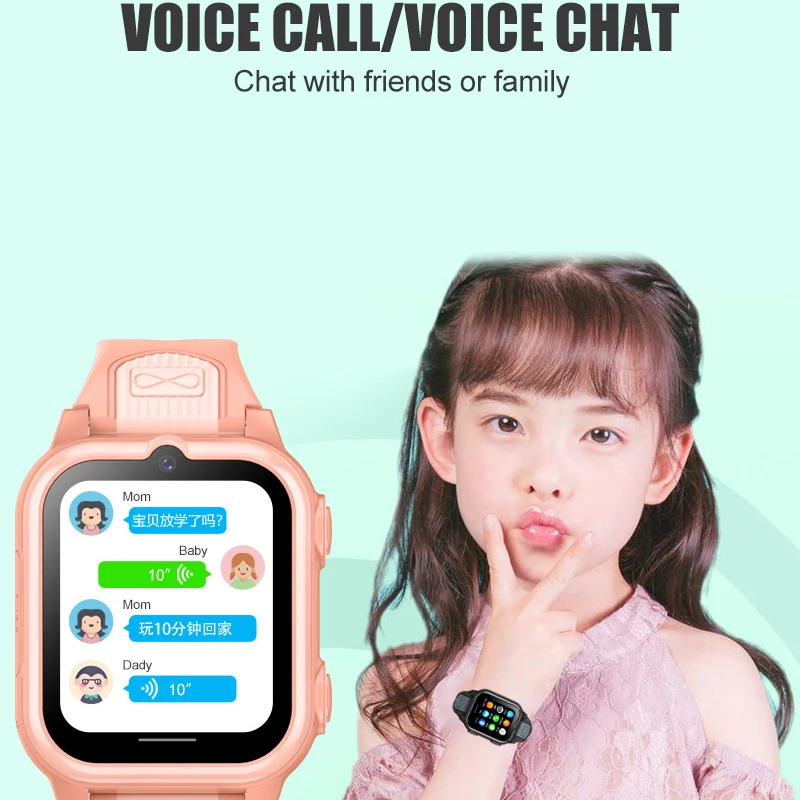 4G Kids Smart Watch Phone 1.52\' LCD Color Touch Screen GPS+LBS+WIFI Location Camera HD Video Call Pedometer New Children Clock