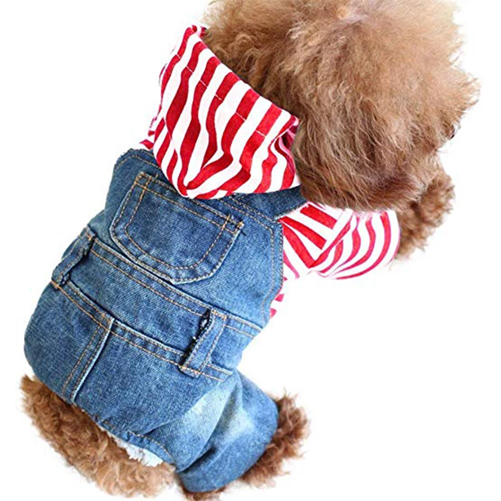 

Pet Denim Clothes Comfortable Dog Outdoor Party Costume Coat Easy to Put on