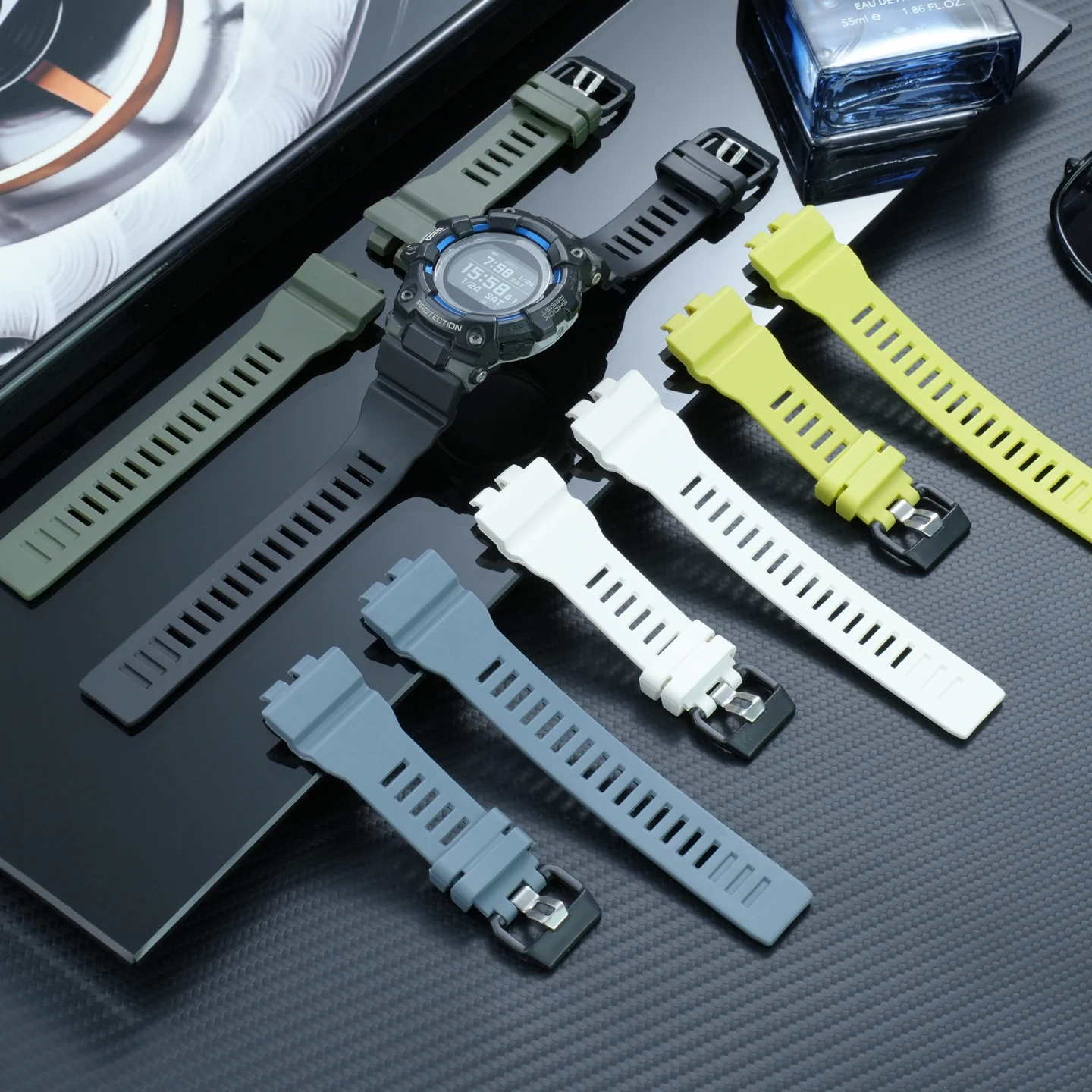 Image of Für Casio GBD-100 Serie Modifiziertes Weiches Wasserdichtes Silikon-Uhrenarmband GBD-100 Outdoor-Sport-Armband Herren-Armband-Zubehör