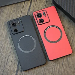 Leather for Magsafe Case for Motorola Moto Edge 30 40 NEO G84 G22 G14 G24 G34 G54 5G Magnetic Charging Silicone Protect Cover