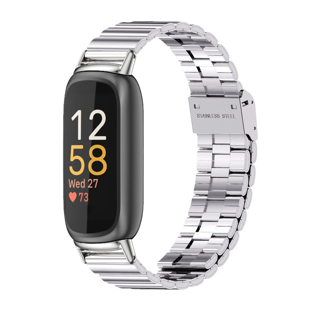 ステンレス鋼の時計バンド,fitbitインスパイア用,インスピレーションを与える,3 2