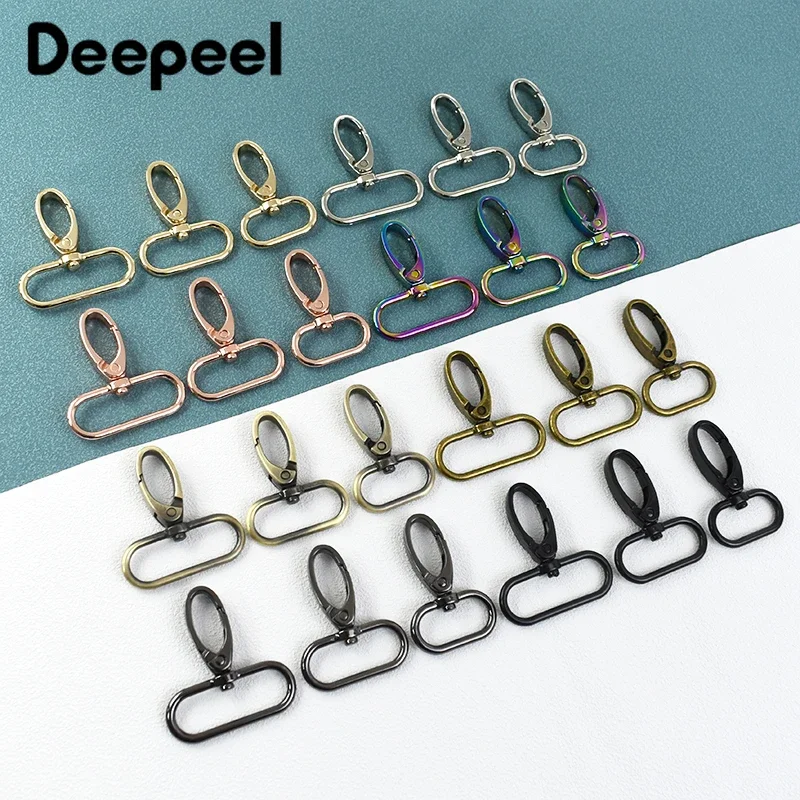 10Pcs 13-38mm Metal Lobster Clasp Carabiner Buckle Bag Strap Dog Collar Swivel Trigger Clip Buckles Keychain Snap Hook Accessory