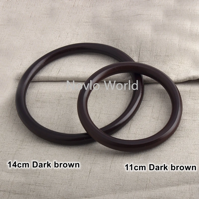

2/20 Pcs Round Bag Solid Wood Handles Handcrafted Vintage Handbag Shoulder Bag Replacement DIY Accessories for Bags Bag Handles