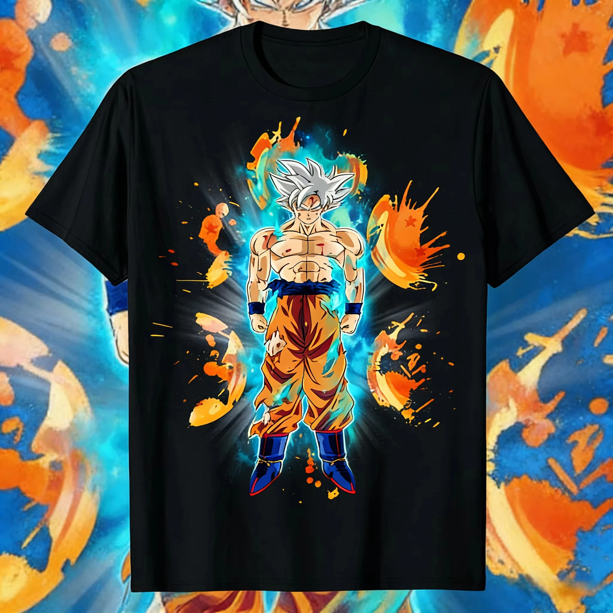 

Новая летняя футболка 2026 года с принтом аниме Dragon Ball к 40-летию, Сон Гоку, 100% хлопок, увеличенный размер, повседневная уличная одежда унисекс
