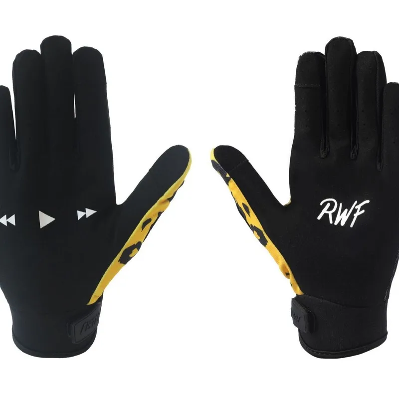 New leopard print touch screen motorcycle riding gloves, suitable for all seasons, long-fingered and wear-resistant