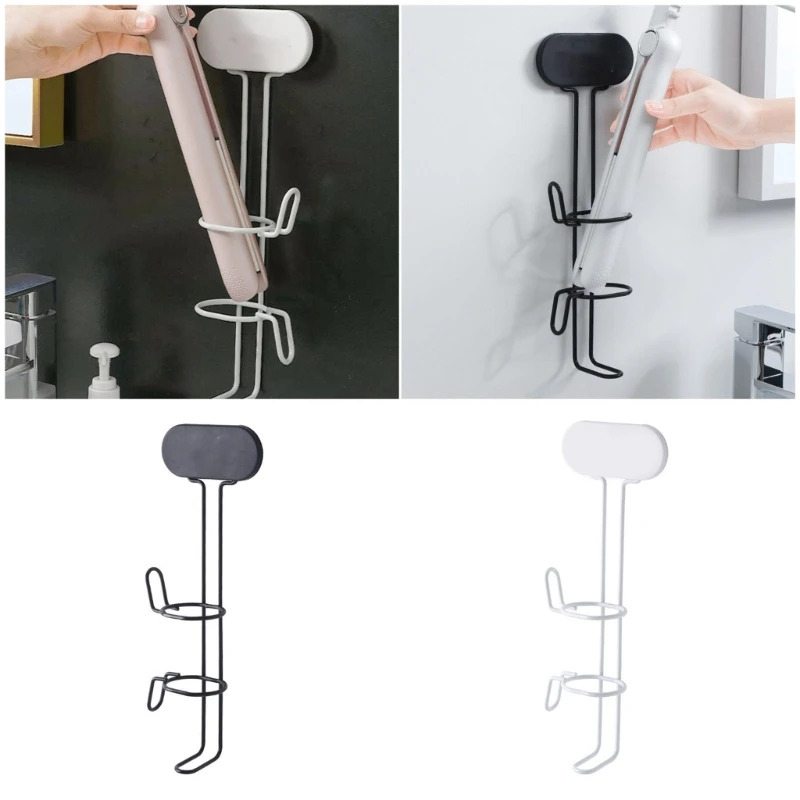 

Convenient Bathroom Curling Wand Rack Space Saving Flat Iron Storage Solution