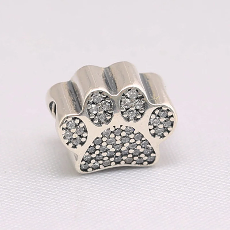 925 Sterling Silver Bead Lion Bear Swan Paw Sea Turtle Snake Panda Pet Charm Fit Pandora Women Bracelet Bangle Gift DIY Jewelry