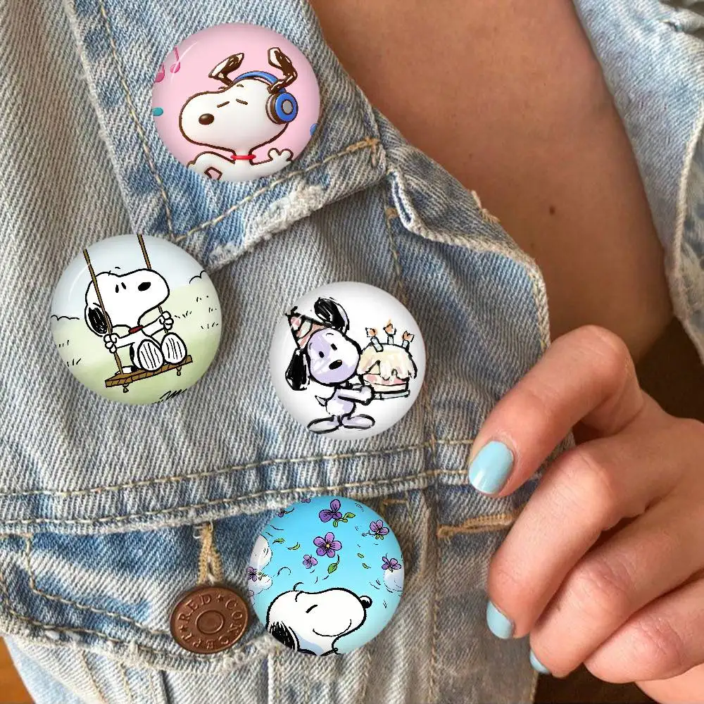 Anime S-Snoopy Cute Cartoon Dog Y2K Aesthetic Pins Funny Badge Pins For Friend, Backpack, Collectible Accessories