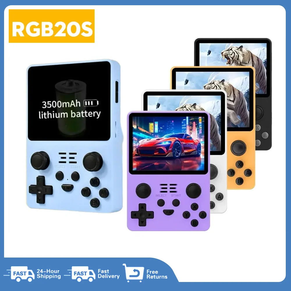 Rgb 20S Draagbare Gameconsole, 3.5-Inch Hd Retro Gameconsole Met 5G Wi Fi 3500Mah Batterij Mini Psp, Joystick Gameconsole