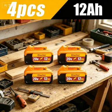 

Высокомощный аккумулятор для DEWALT 12AH DCB203 20V, литий-ионный, для электроинструментов Dewalt DCB206, DCB205, DCB204, сменный аккумулятор.