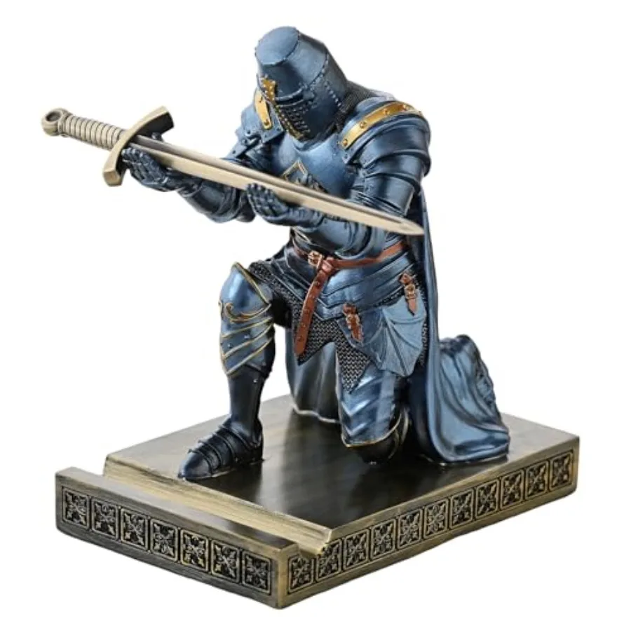 Medieval Templar Knight Pen Holder Desk Organizer