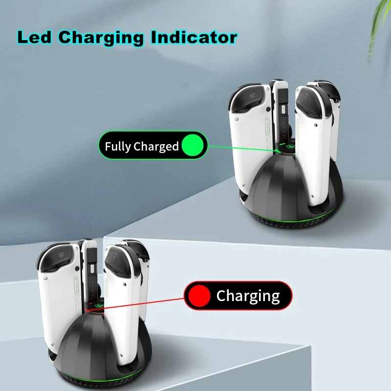 OLYGame Ladestation für Nintendo Schalter OLED JoyCon Griff Schnelle Ladestation Basis für Nintendo Schalter Zubehör