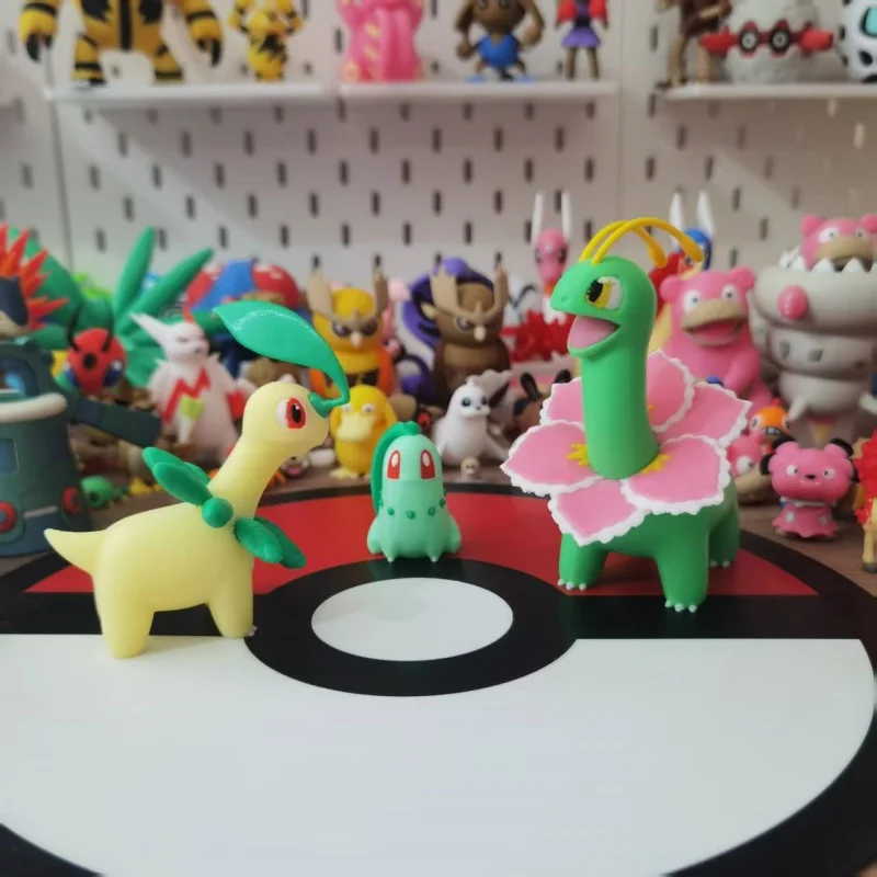 

Anime Pokemon Chikorita Meganium Bayleef Action Figure 1:20 Scale 3D Printed Cartoon Character Model Desktop Statue Gift Toy
