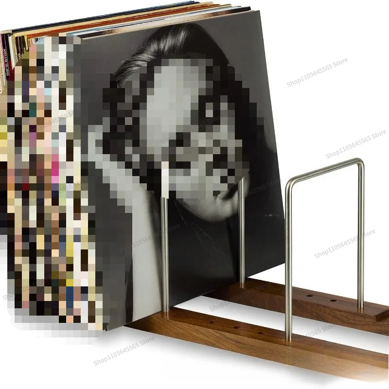 For Wooden Vinyl Record Holder for Storing Wrought Iron Display Rack