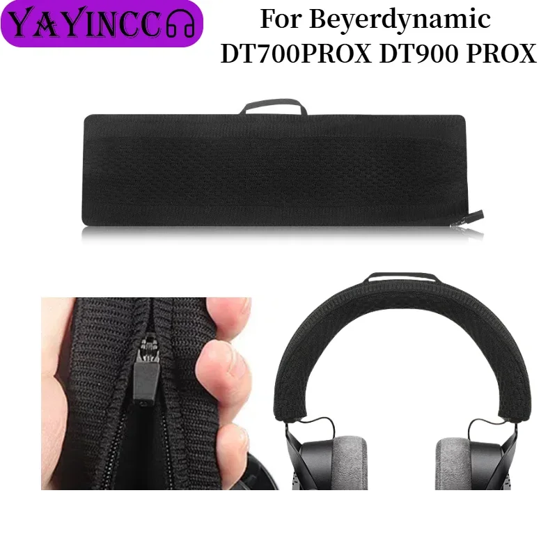 

Replacement Headband Cover For Beyerdynamic DT700PROX DT900 PROX Headpad Knitted fabric zipper head beam protective cover
