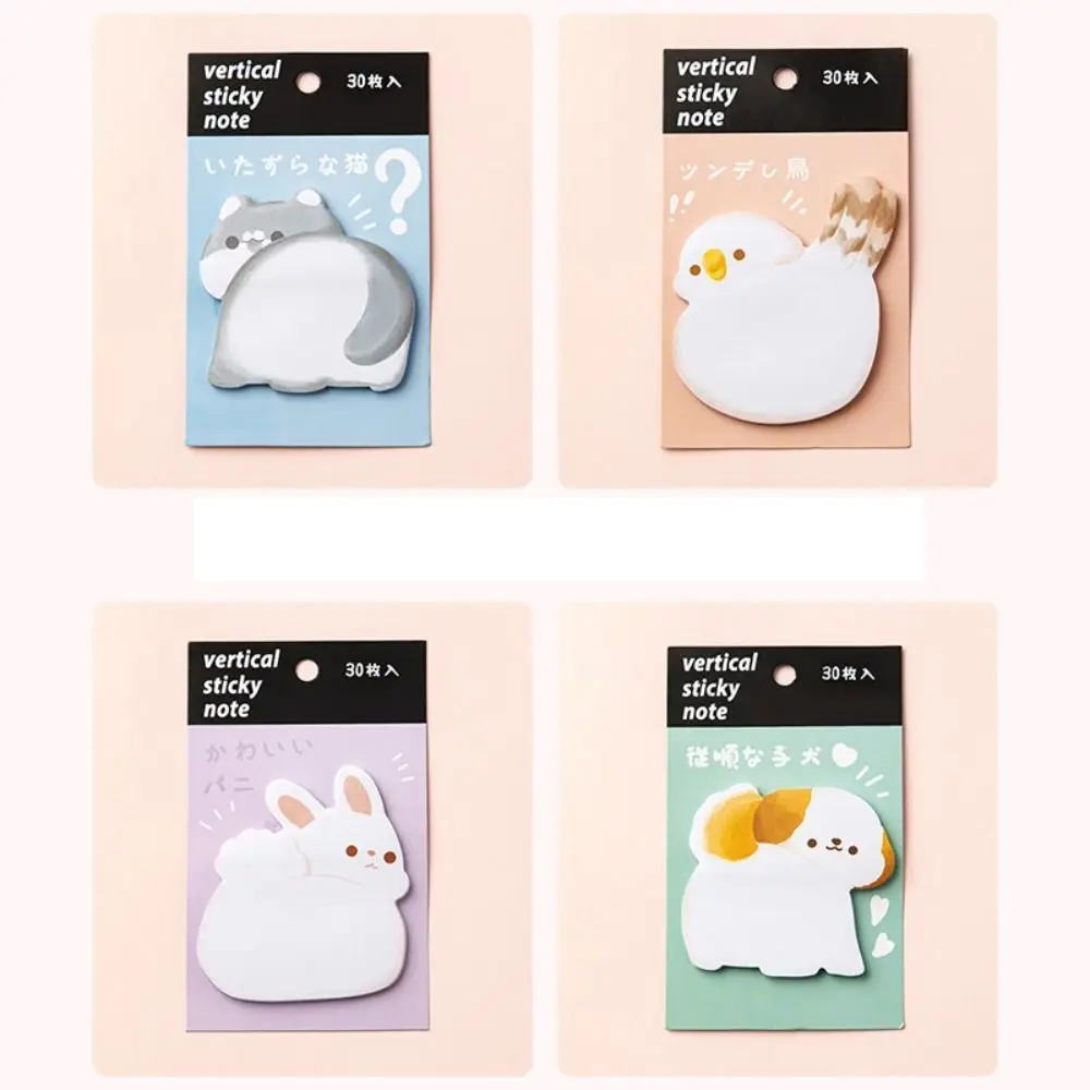 Kawaii Kawaii Message Paper, Posted Memo Pad, Animal Cartoon Notepad, Material Escolar