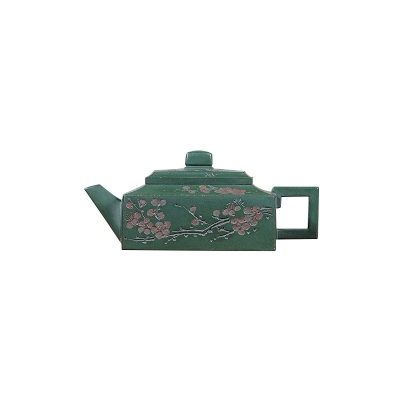 

Raw ore purple clay pot handmade, the Republic of China green mud Fangshan Yishifang teapot tea set