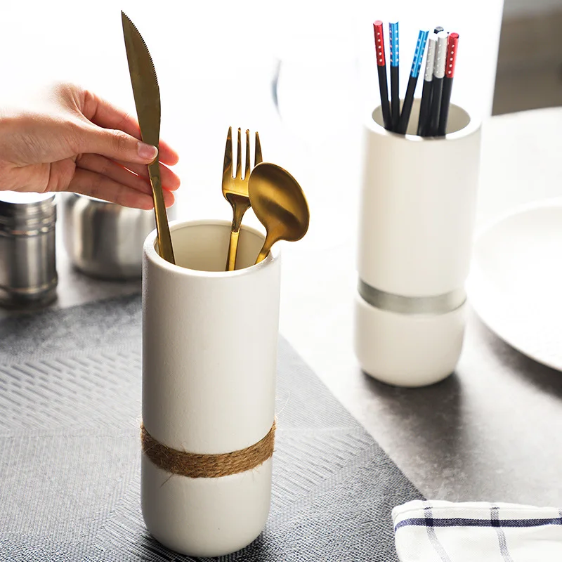 

Gold Silver European Minimalist Chopstick Holder Flower Vase Ceramic Decor for Home Hotel Restaurant