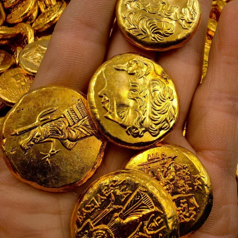 

Gold Coin God Athens Old Coin Gilt Solid General Double-Sided Gold Coin Mixed Batch
