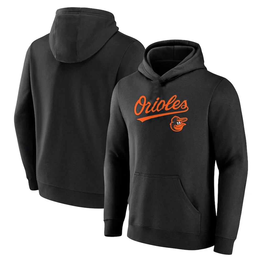 Autumn and Winter Sports Baseball Hooded Sweatshirts Baltimore Orioles Victory Arch Hoodie Adult Top Women\'s Casual Pullovers