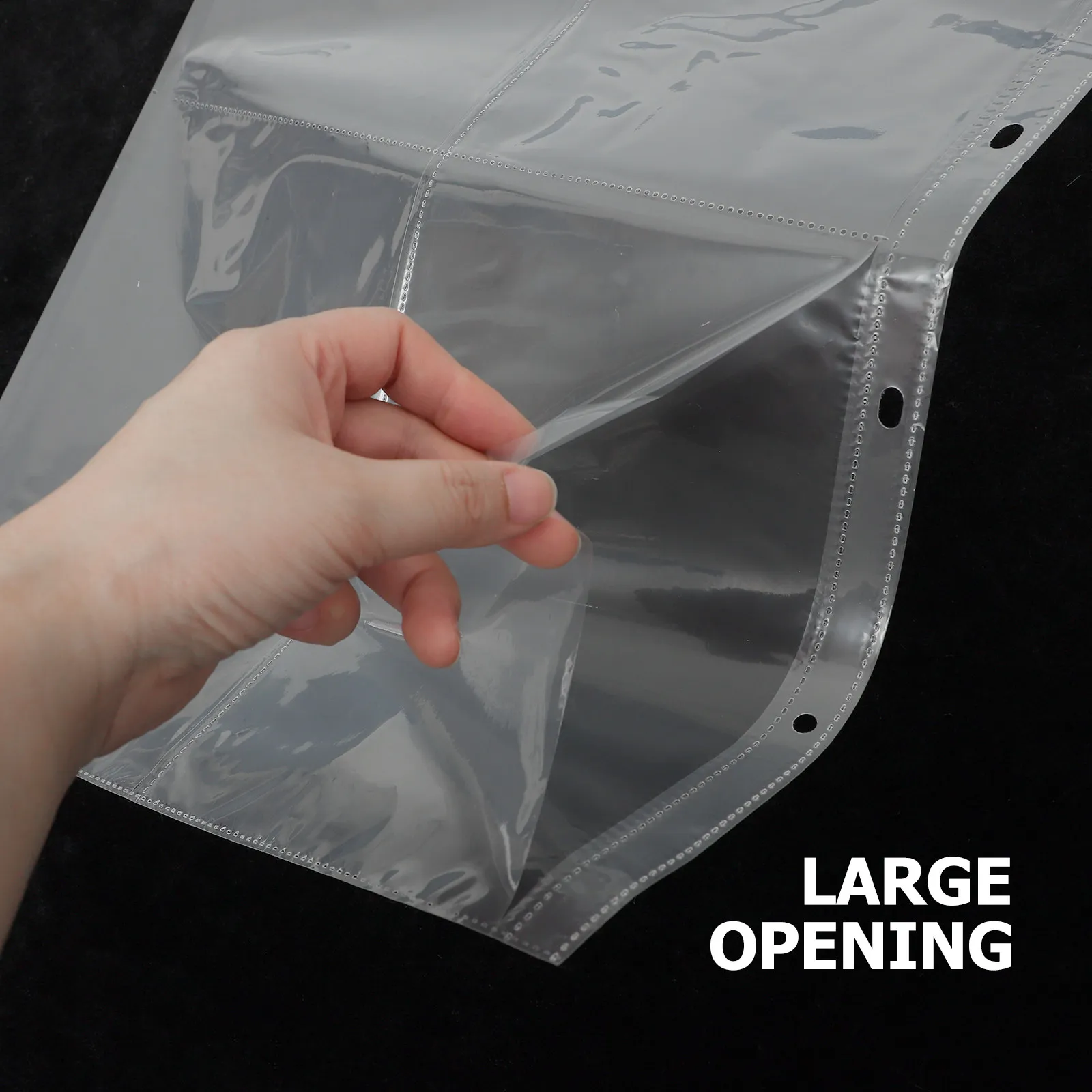 Clear Page Protectors 40 Pack Reusable Plastic Sheet Sleeves for Loose Leaf Binders and Document Storage