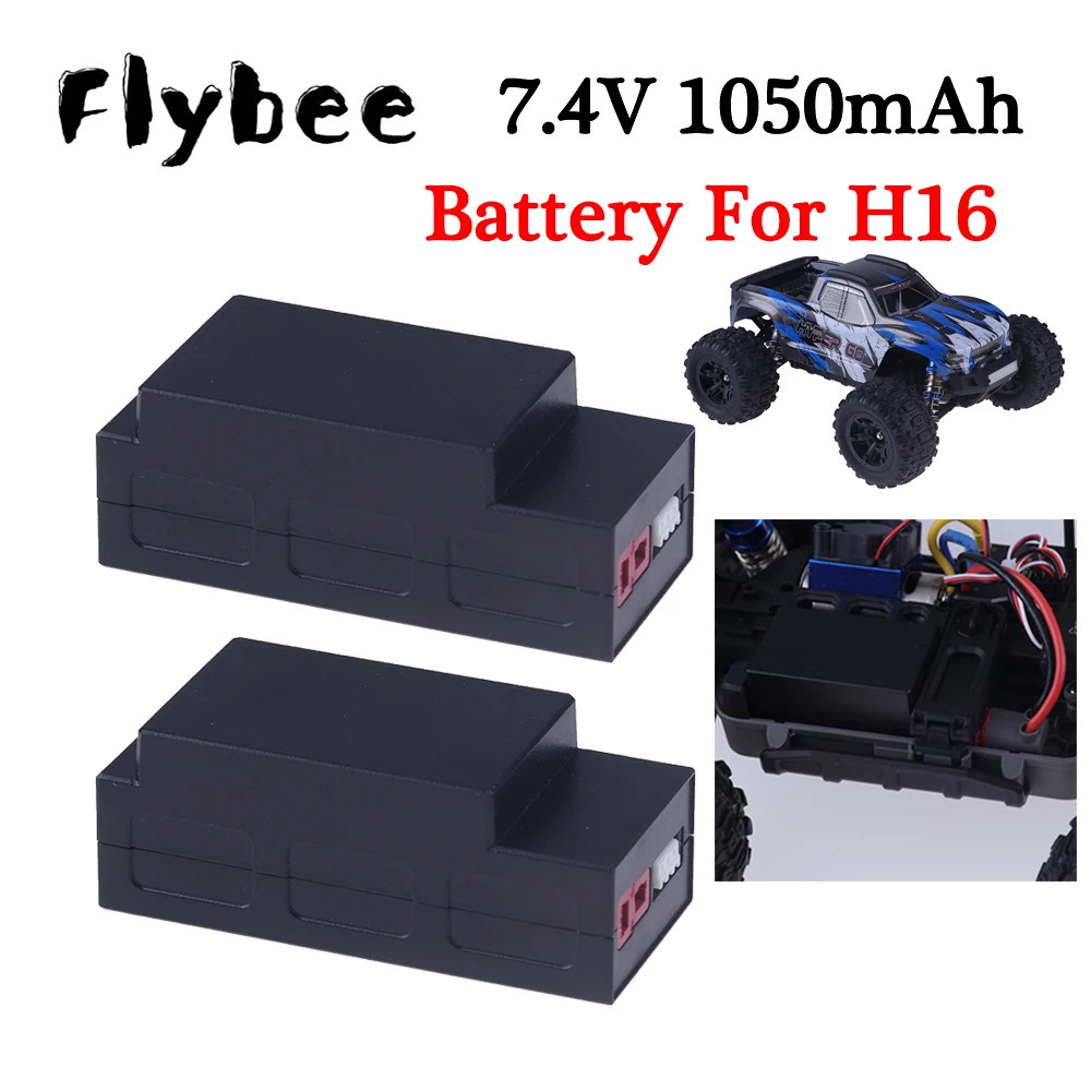 7.4V 1050mAh 2S Lithium Battery For MJX Hyper Go H16H H16E 16207 16208 16209 16210 1/16 R/C truck RC Racing Car Battery Parts