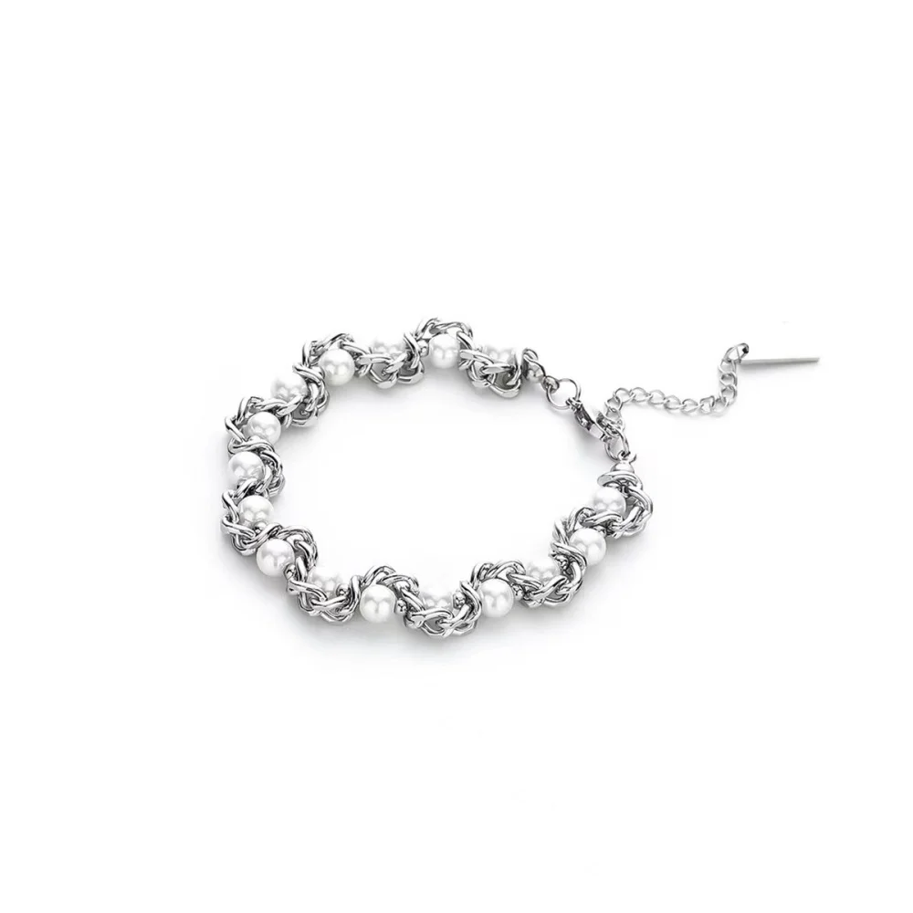 Edelstahl Perlen Kette Armband Für Frauen Männer Trend Silber Farbe Y2K Hip Hop Schmuck Geschenk Freunde Liebhaber Zubehör – Detail 5