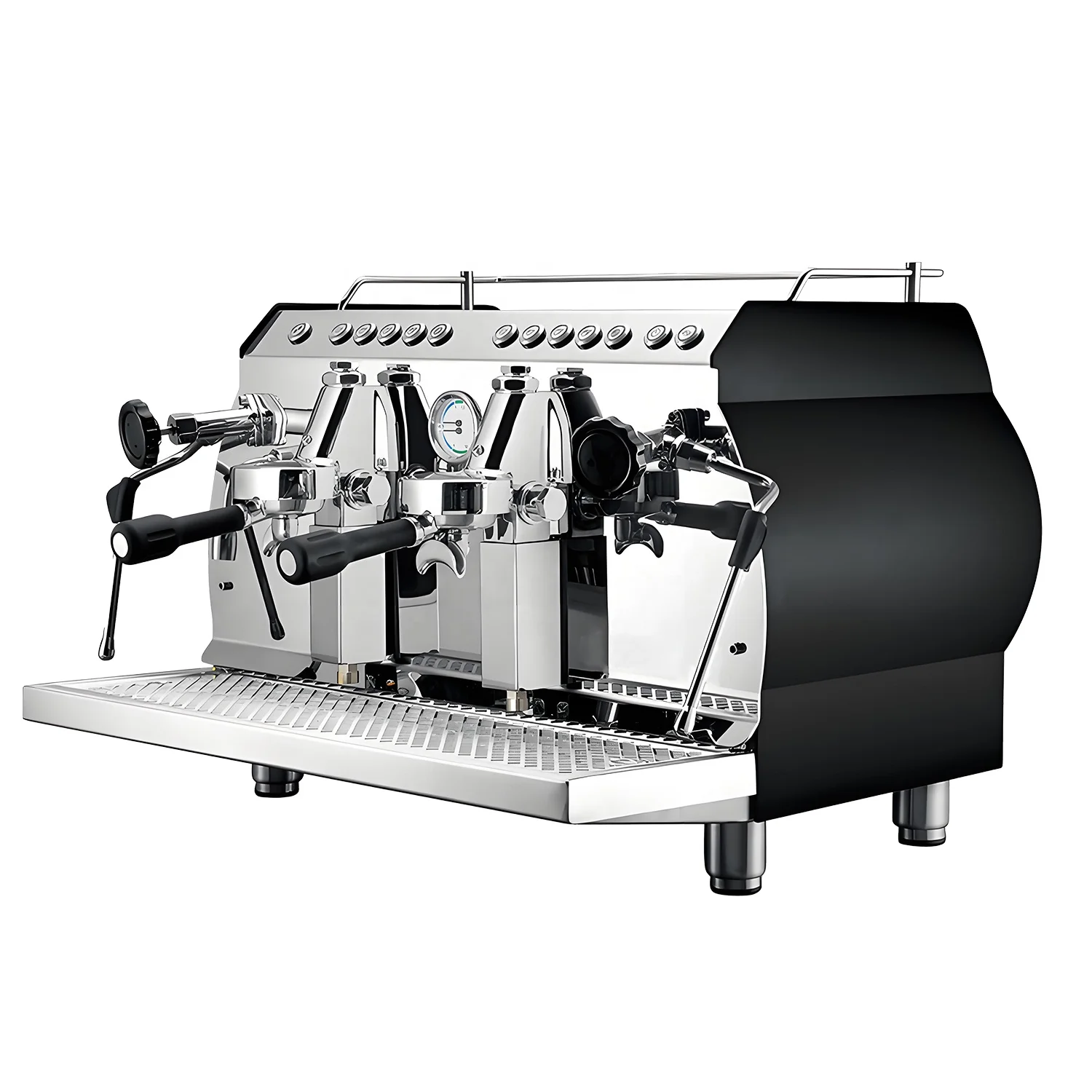 Professionelle E61 Zwei-Gruppen Latte Cappuccino Manuelle Transformator Brühkopf Espresso Kaffeemaschine Kaffeemaschine