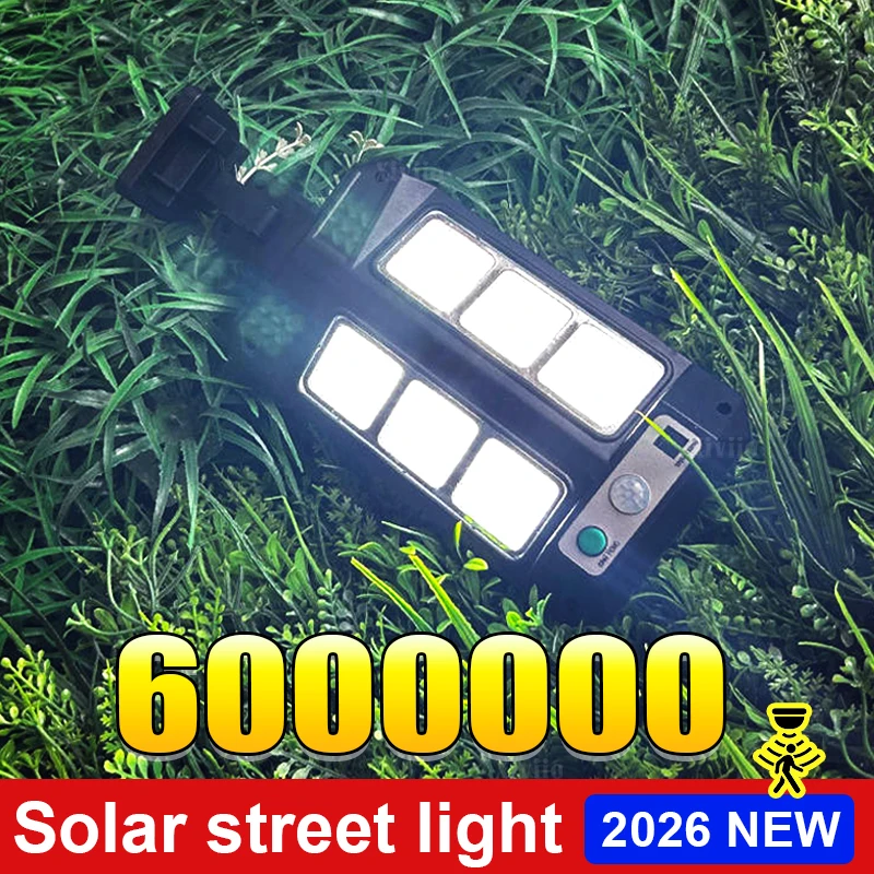 1/2Pcs Solar Street Light Outdoor Super Bright Solar Garden Lamp with Infrared Remote Control Porches Garages Yard Flood Lantern