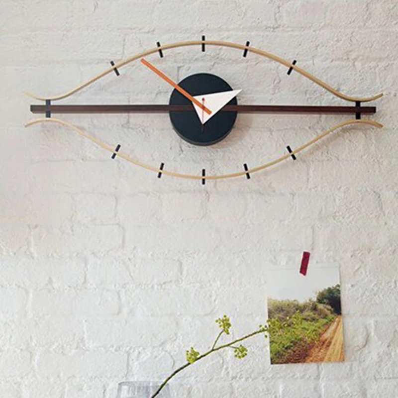 Modern Design Wall Clocks Wall Clock Living Room Luxury Fashion Wooden&Metal Clocks Classic Silent Home Decoration