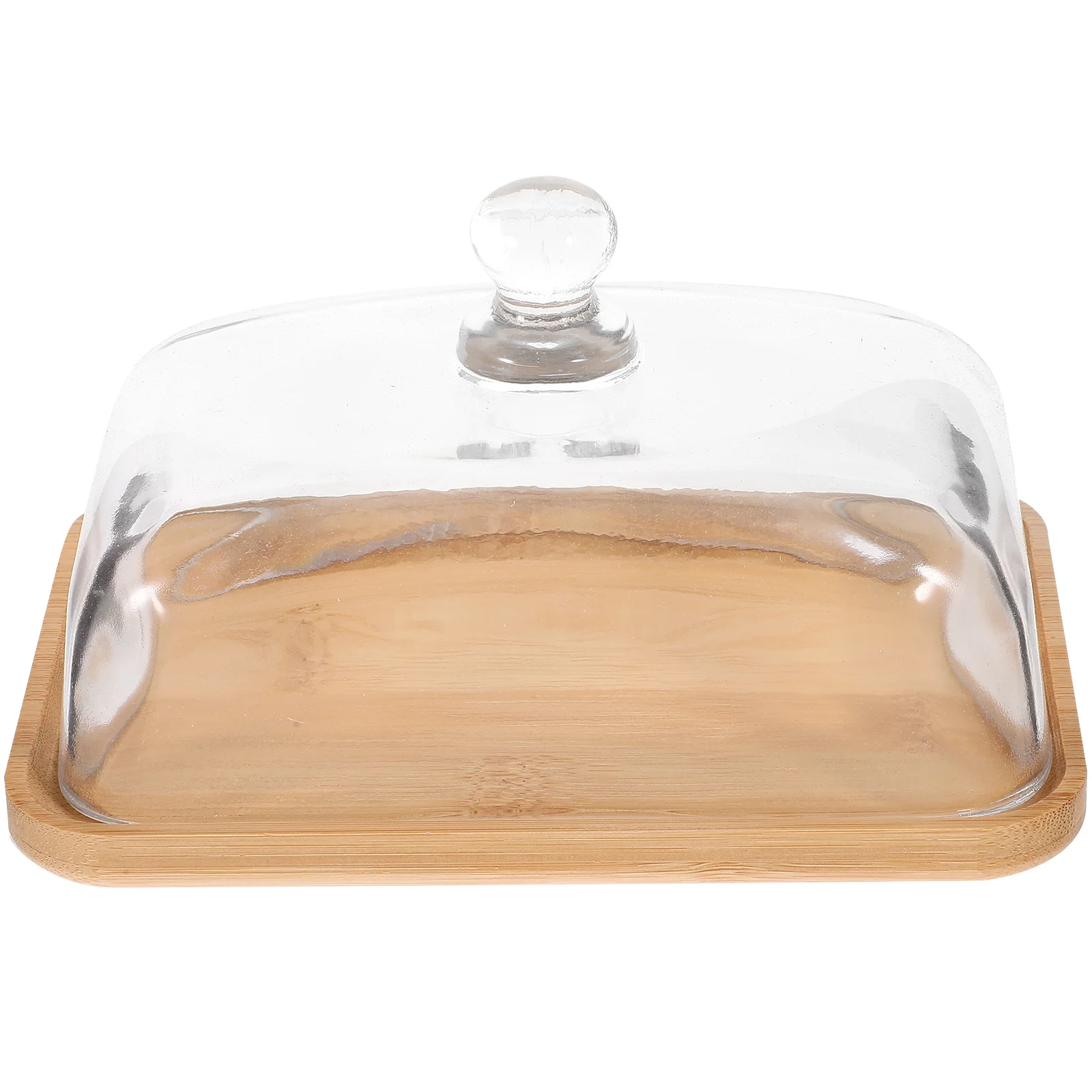 

Glass Cake Dish Transparent Dessert Tray Plates Stand Holder Dome Baking Serving Platter Storage Kitchen Bar Accessories