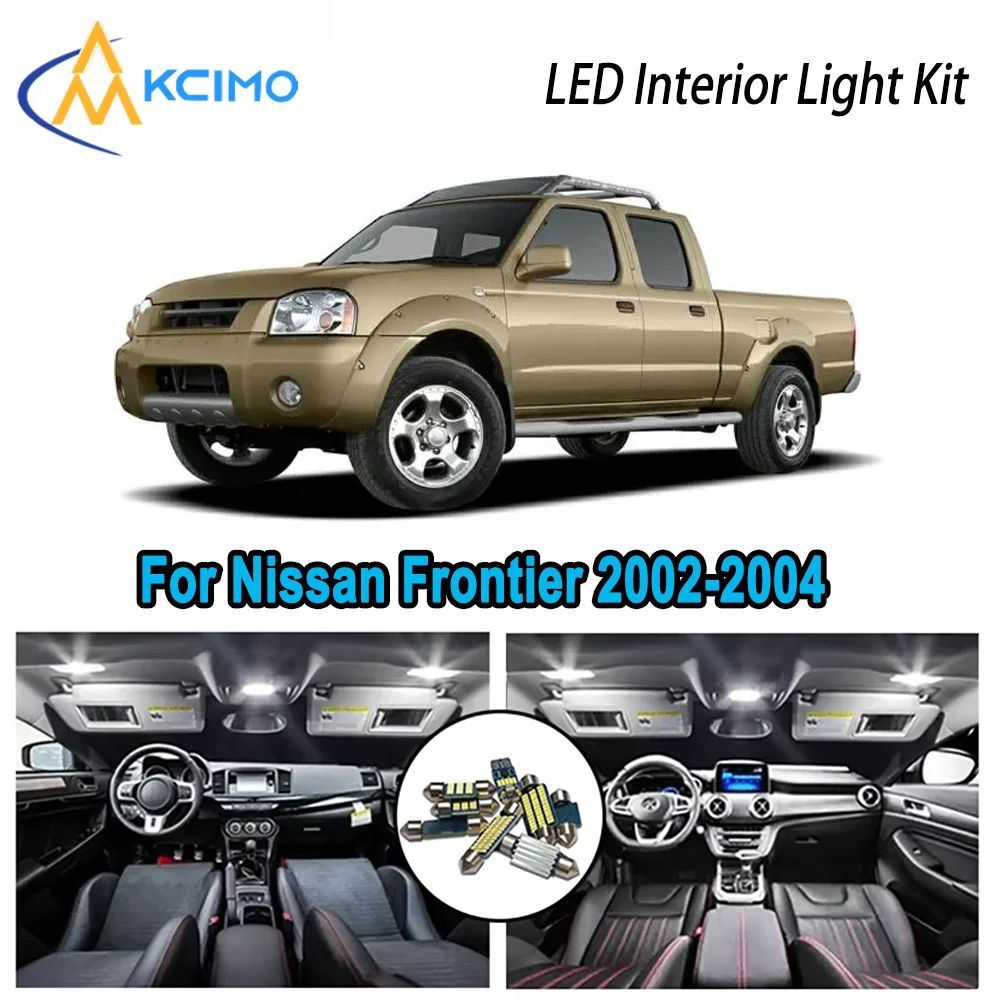 

Bright Premium LED Interior Kit for Nissan Frontier 2002-2004 2003 2004 Dome Map Trunk Lamps Error Free Automotive Lighting
