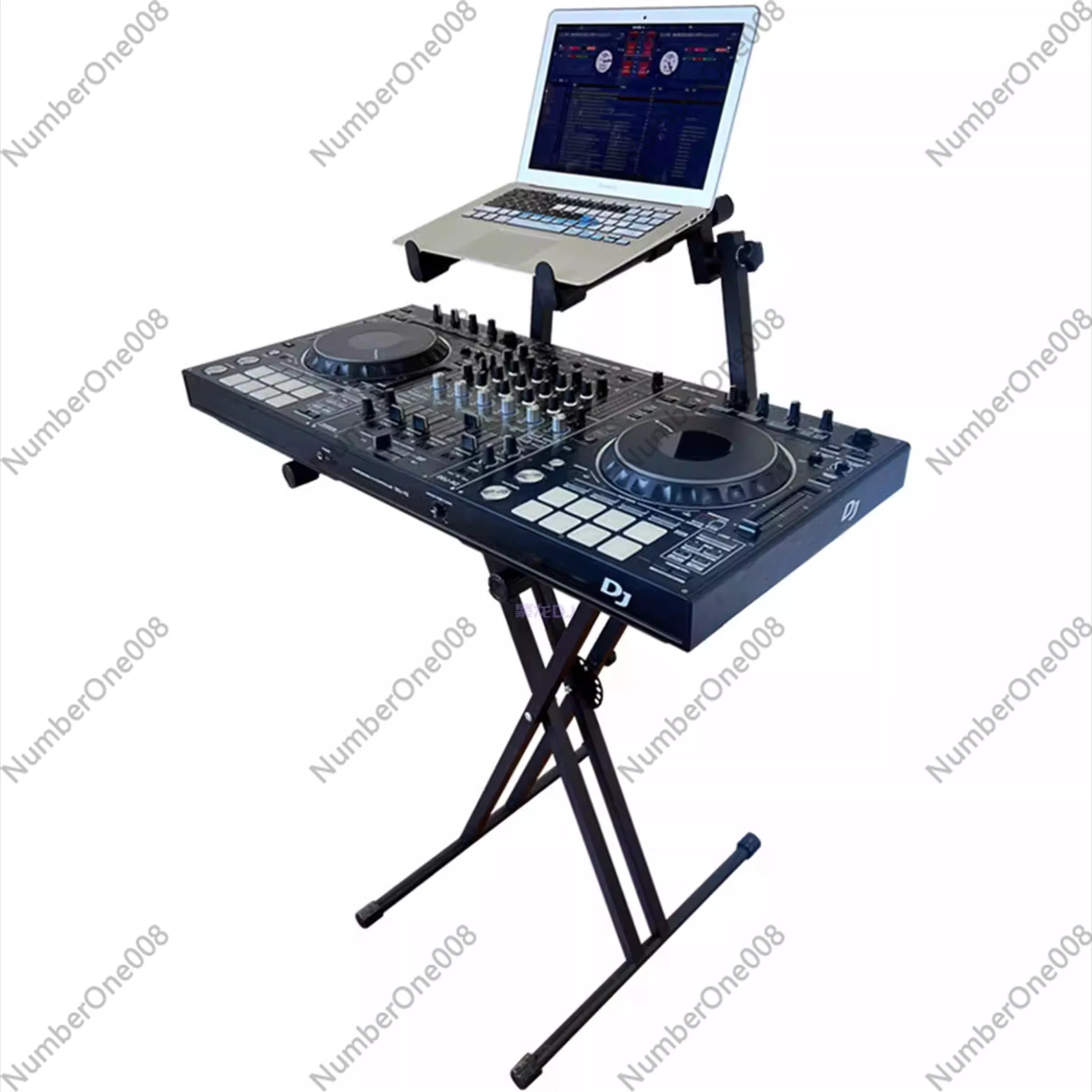 

Цифровой контроллер для DJ-проигрывателя с подставкой для клавиатуры и X-образной двойной стойкой для инструментов