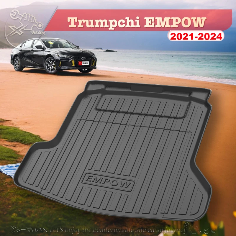 

For GAC Trumpchi EMPOW 2021-2024 Custom Fit Car Trunk Mat All Season Black Cargo Mat 3D Shaped Laser Measured Trunk Liners