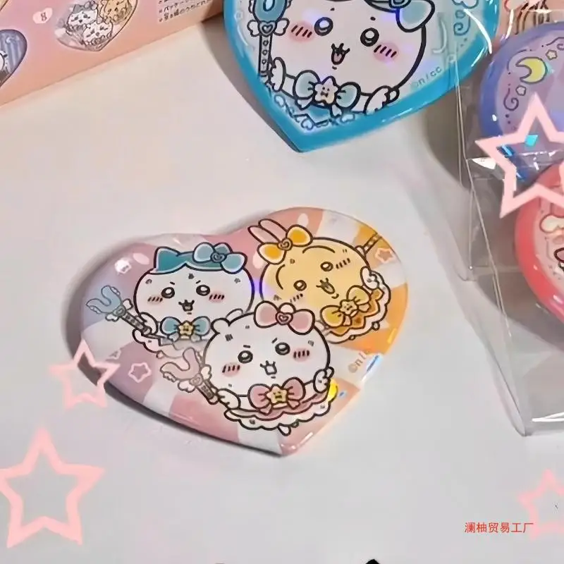 Anime Kawali Chiikawas Metal Badge Heart Brooch Cartoon Accessories Sweet Ins Cute Kids Toys Friend Gift Birthday Gift For Girls