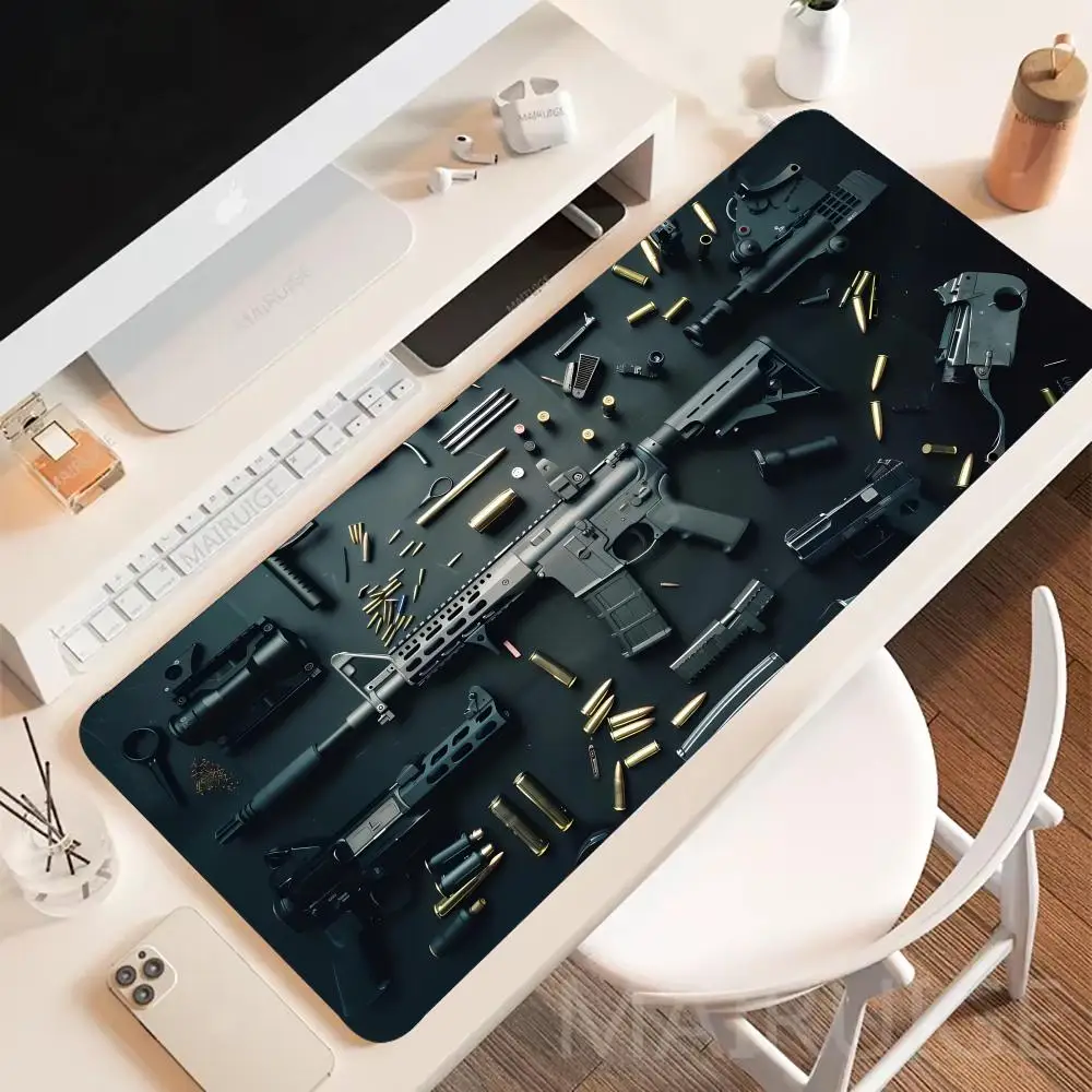 Equipment Gun Mouse Pad Large Gaming Non-slip Laptop Desk Accessory Aesthetic Tablet Mat Mini PC Mousepad XXL Playmat