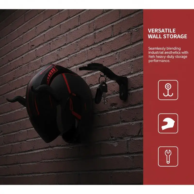 1/2/3/4Pcs Motorcycle Helmet Hook Racks Hook Hanger Home Luggage Jacket Holders Kitchen Cabinet Shelf Wall Mount Hooks