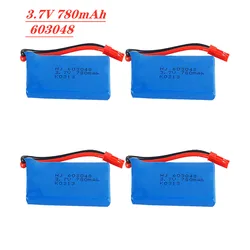 3.7V 780mAh 603048 20C Lipo Battery With Charge Sets For WLtoys V626 V636 V686 X250 Q222 V686G RC Drone Quadrocopter Parts