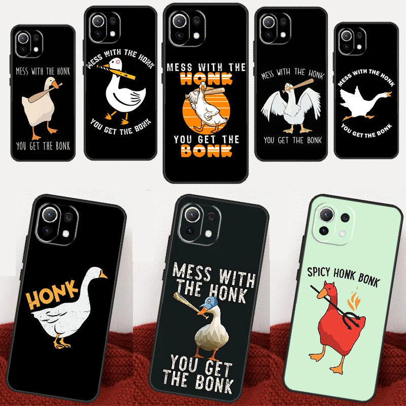 Duck Goose Honk Bonk Funny Meme Case For POCO F5 X5 X3 Pro M5 C40 F4 X4 GT F3 Xiaomi 13 Ultra 12 Lite 11T 12T Pro 12X Cover