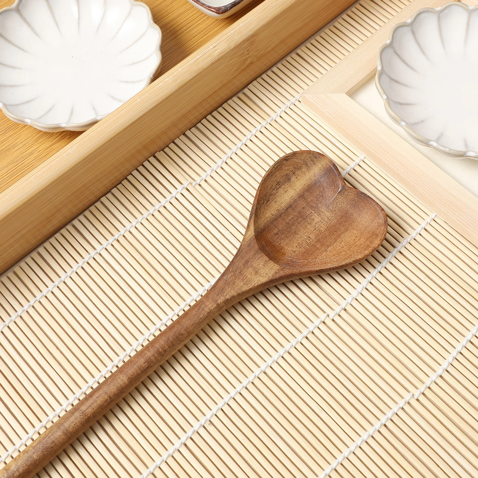 

Love Wooden Spoon Thick Handle Mixing Spoon Multi-Function Honey Stirring Dessert Household Home Accessory Home Accessory